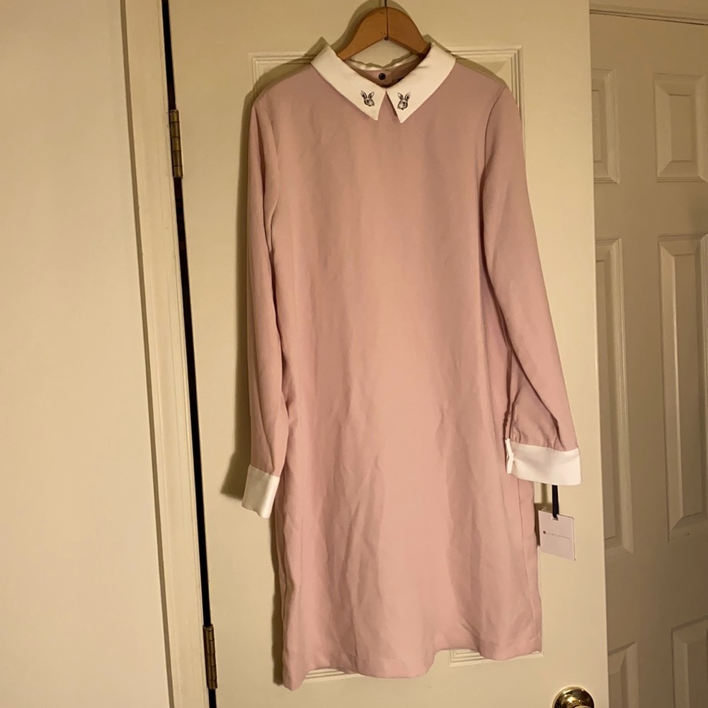 Victoria Beckham Target Blush Pink Rabbit Dress XL fits like large